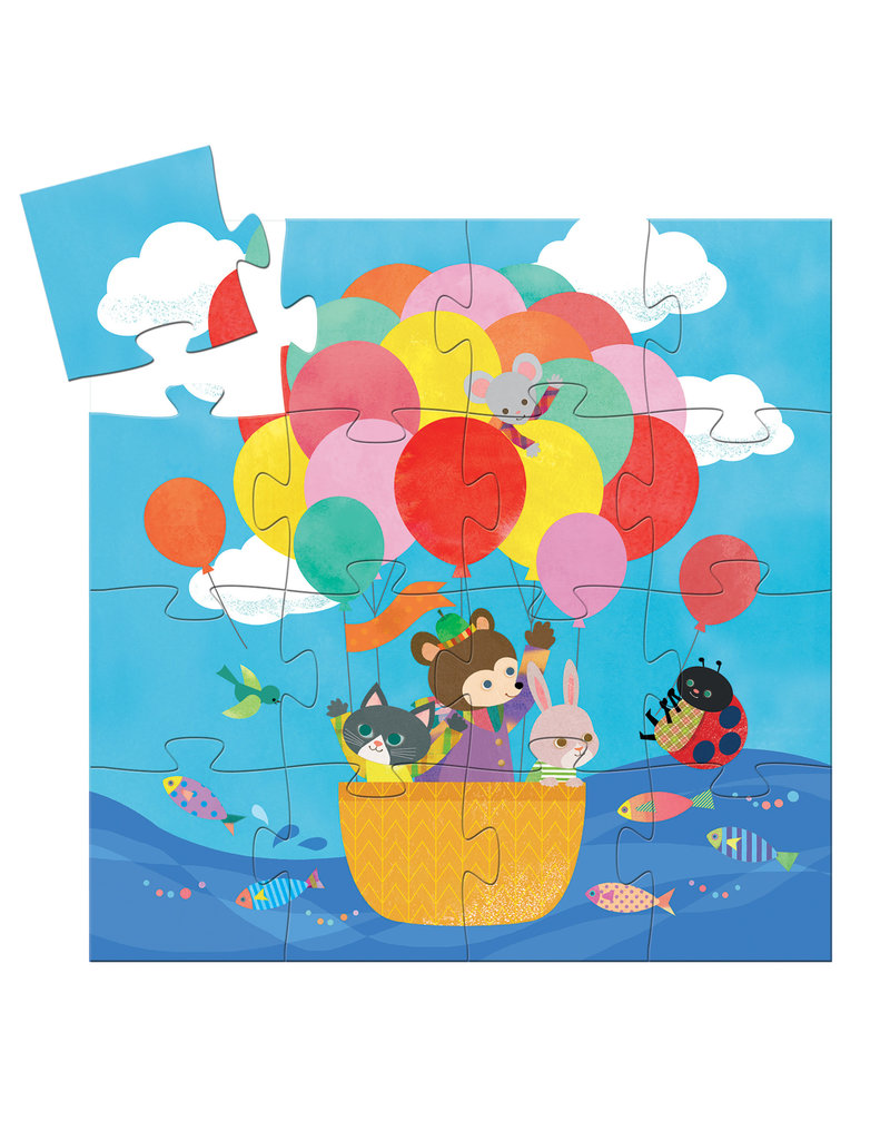 Hot Air Balloon 16pc Silhouette Mini Jigsaw Puzzle