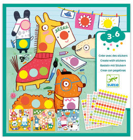 Colored Dots Sticker Collage Activity