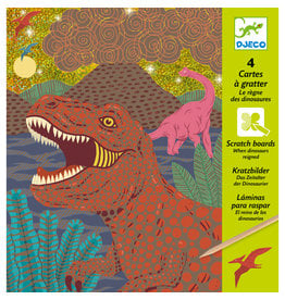 When Dinosaurs Reigned Metallic Scratch Card Activity Set