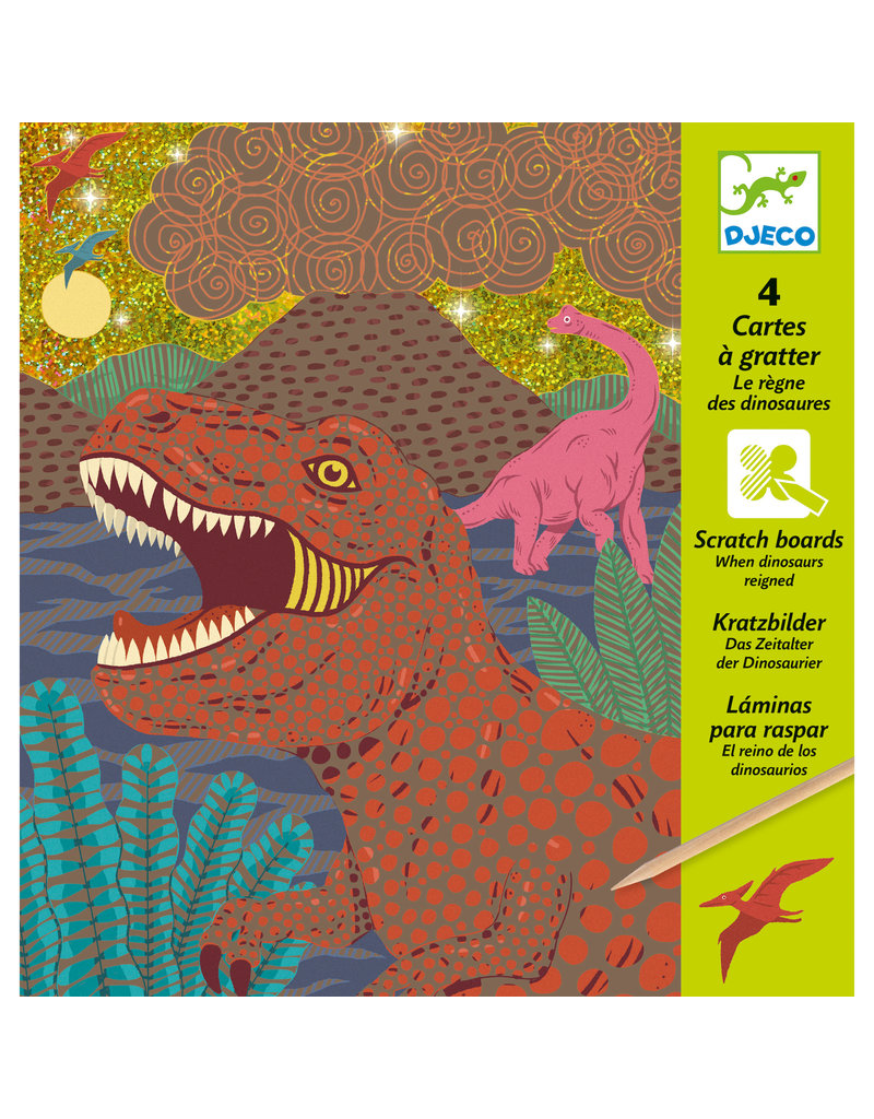 When Dinosaurs Reigned Metallic Scratch Card Activity Set