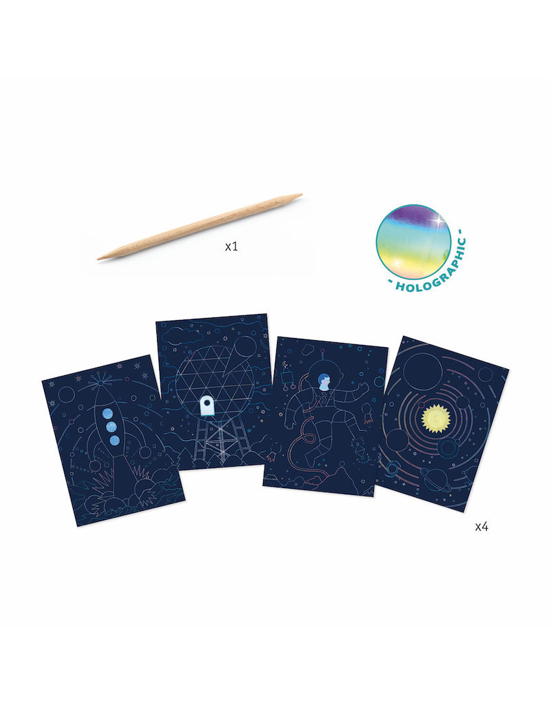 Cosmic Mission Metallic Scratch Card Activity Set