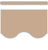 Scalloped Border Trim:  Light Brown