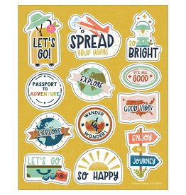 Let's Explore Think Positive Motivational Stickers