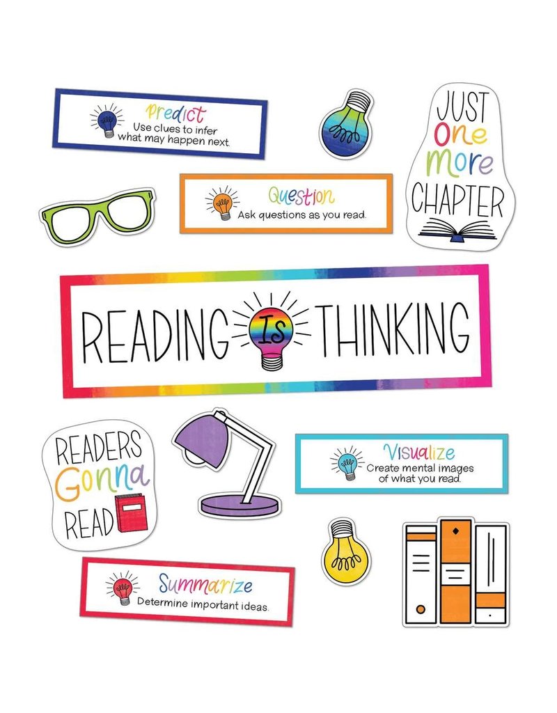 Light Bulb Moments Reading Is Thinking Mini Bulletin Board Set