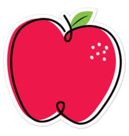 Doodle Apple Red 6" Designer Cut-Outs