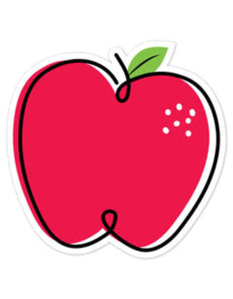 Doodle Apple Red 6" Designer Cut-Outs