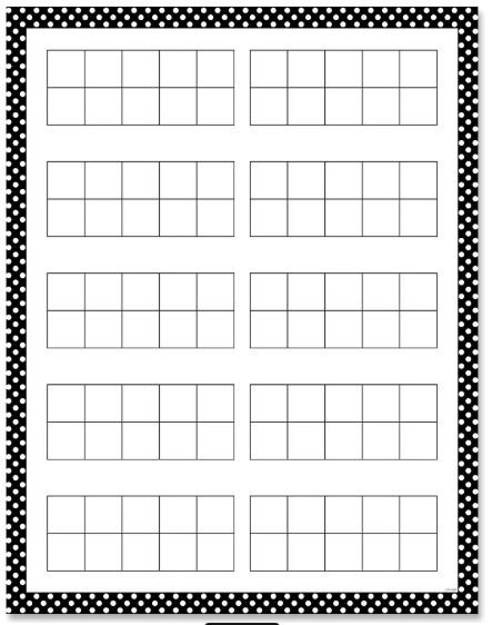 Ten Frames Chart - Tools 4 Teaching