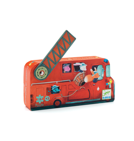 Fire Truck 16pc Silhouette Mini Jigsaw Puzzle