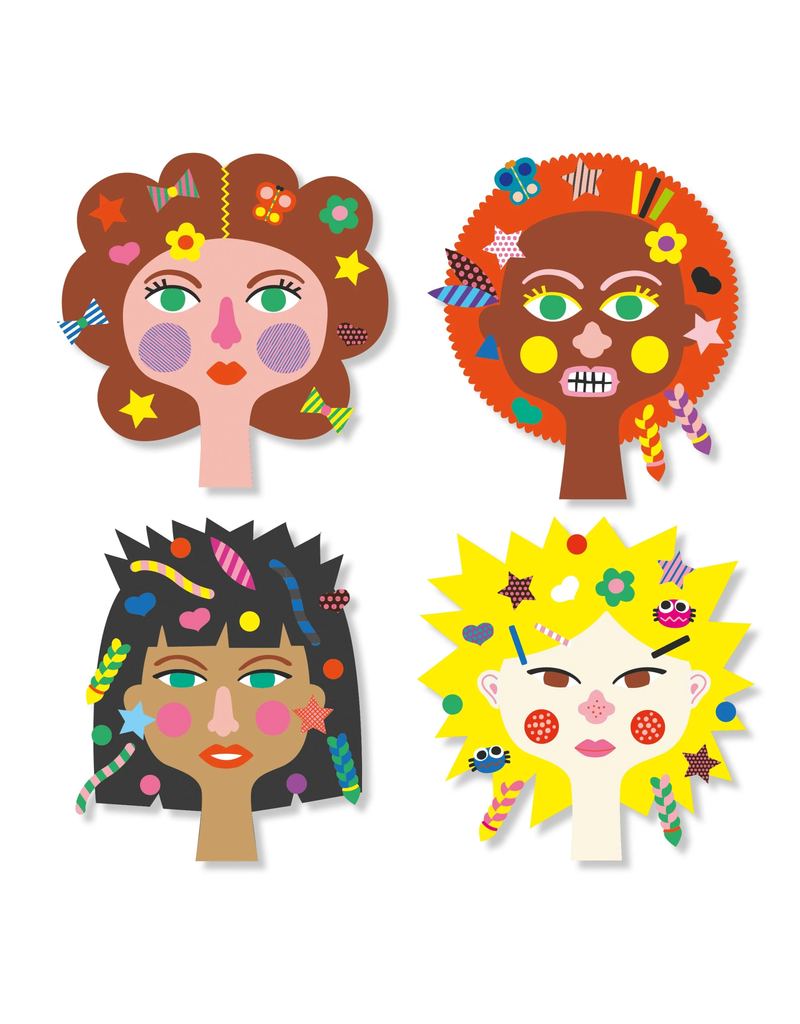 *Hair Dresser Sticker Collage Activity