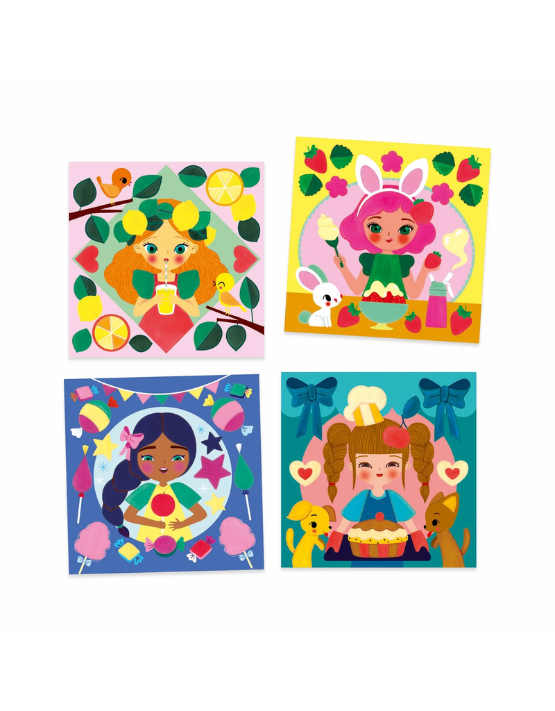 Snack Time  Surprise Watercolor Painting Cards Activity Set