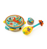 *Animambo Tambourine, Maraca, Castanet Musical Instrument Set