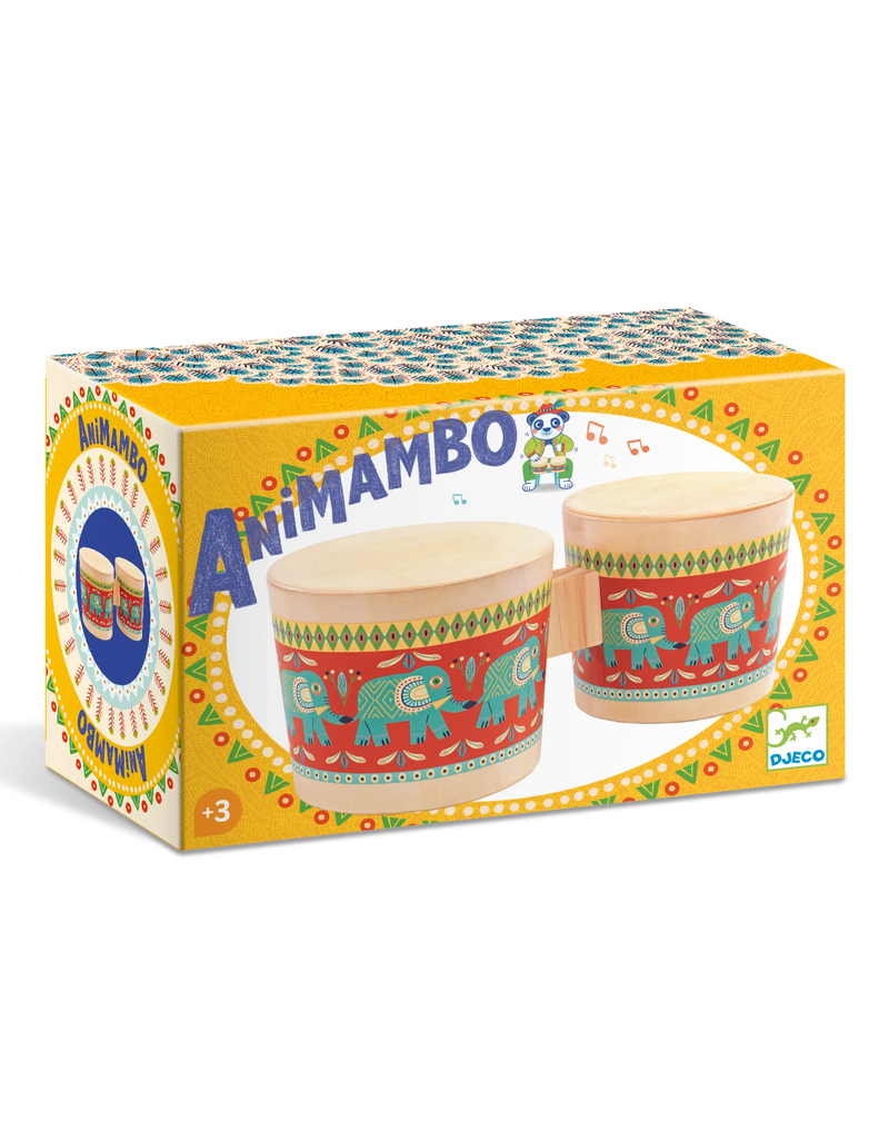 *Animambo Bongo Drums Musical Instrument