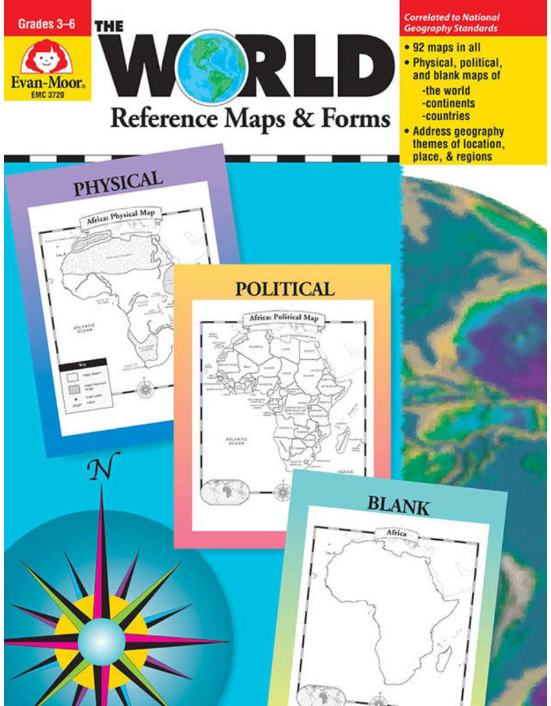 The World - Reference Maps & Forms, Grades 3-6
