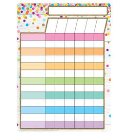 Incentive Chart Confetti Style, Space Savers, PosterMat Pals®, 13" X 9.5" Smart Poly®, Single Sided