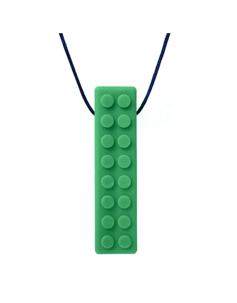 Ark's Brick Stick® Chew Necklace (Textured) - Forest Green, XXT / Very Firm