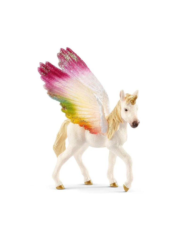 Winged rainbow unicorn foal
