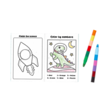 Mini Traveler Coloring and Activity Kit - Dinosaurs in Space