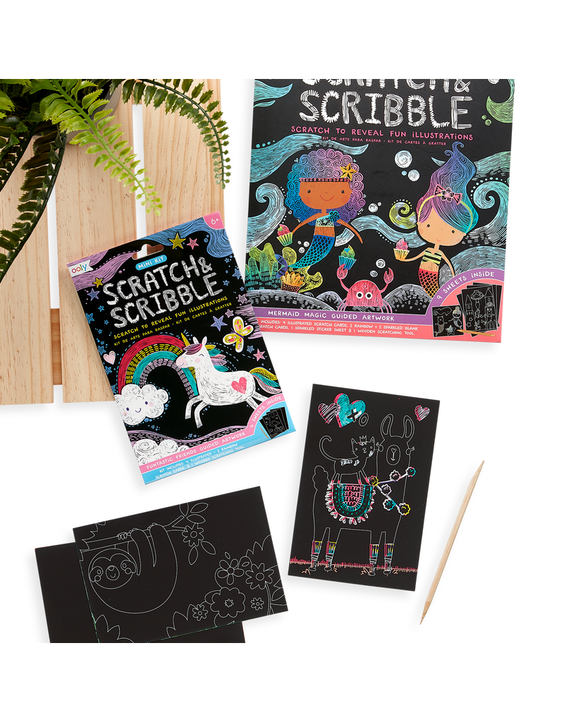 Funtastic Friends Scratch and Scribble Mini Scratch Art Kit