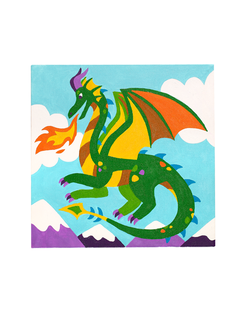 Colorific Canvas Paint by Number Kit - Fantastic Dragon