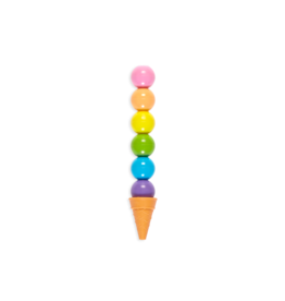 Rainbow Scoops Vanilla Scented Stacking Erasable Crayons