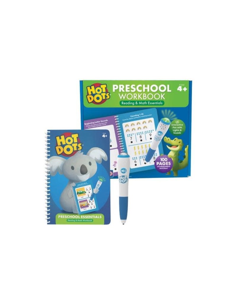 Hot Dots® Preschool Essentials Reading & Math Workbook