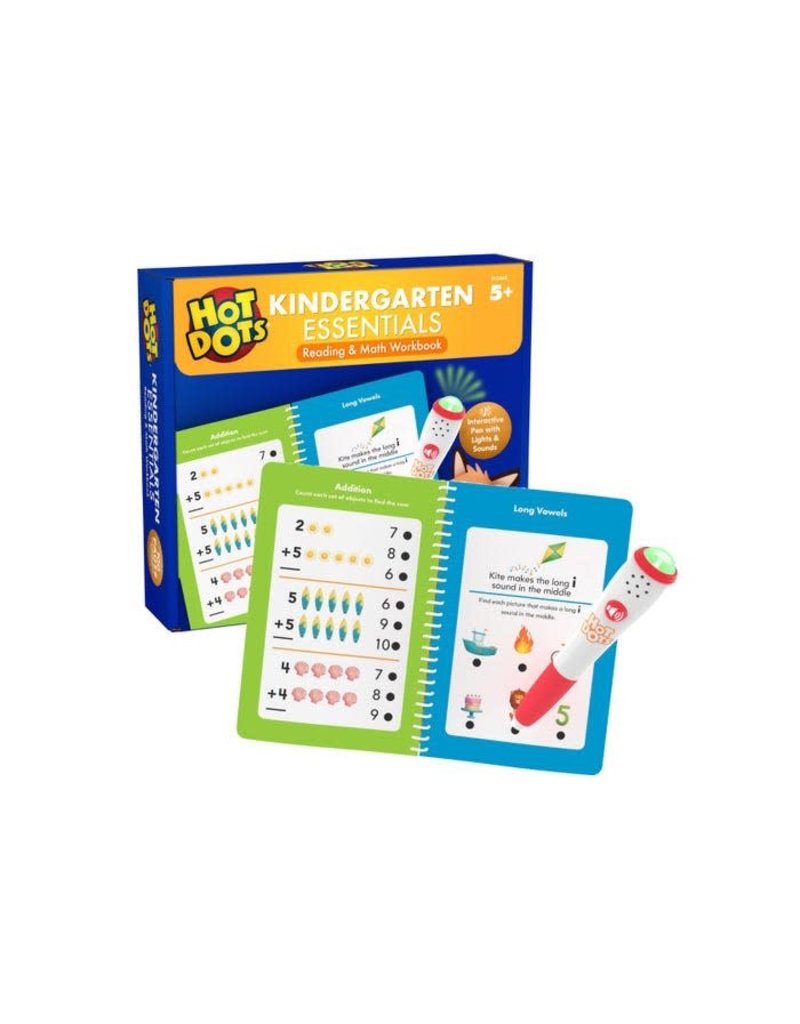 Hot Dots® Kindergarten Essentials Reading & Math Workbook