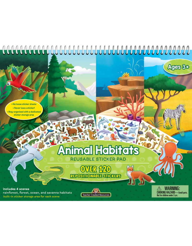 Animal Habitats Reusable Sticker Pad - Tools 4 Teaching