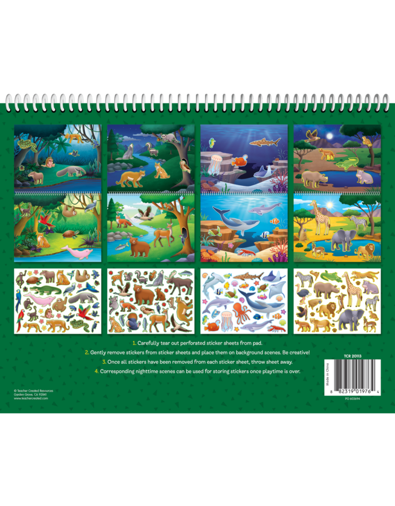 Animal Habitats Reusable Sticker Pad