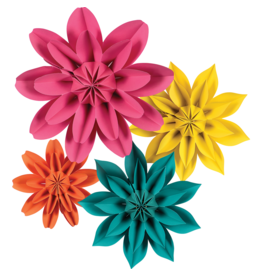 Beautiful Brights Paper Flowers