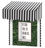 Black & White Stripes Awning