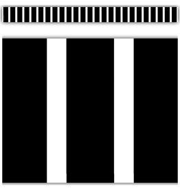 Black and White Vertical Stripes Straight Border Trim