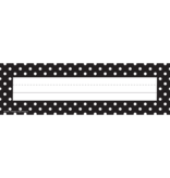 Black Polka Dots Flat Name Plates