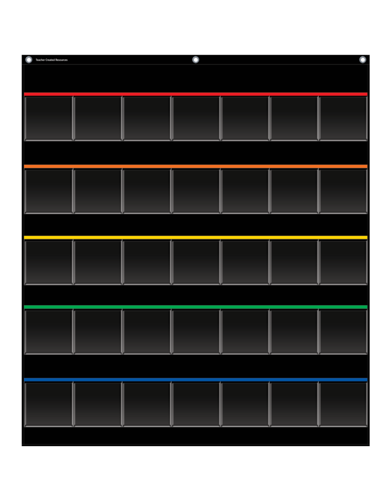 Black Storage Pocket Chart