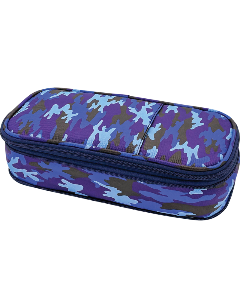 Pencil Case: Blue Camo