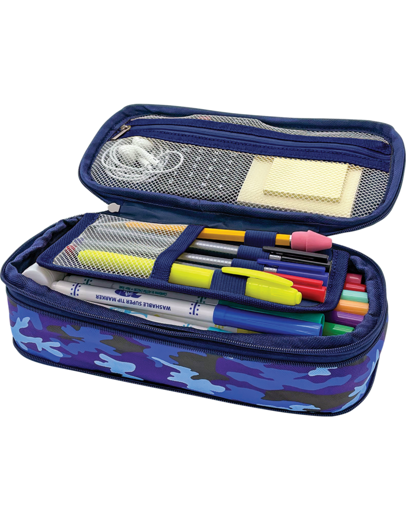 Pencil Case: Blue Camo