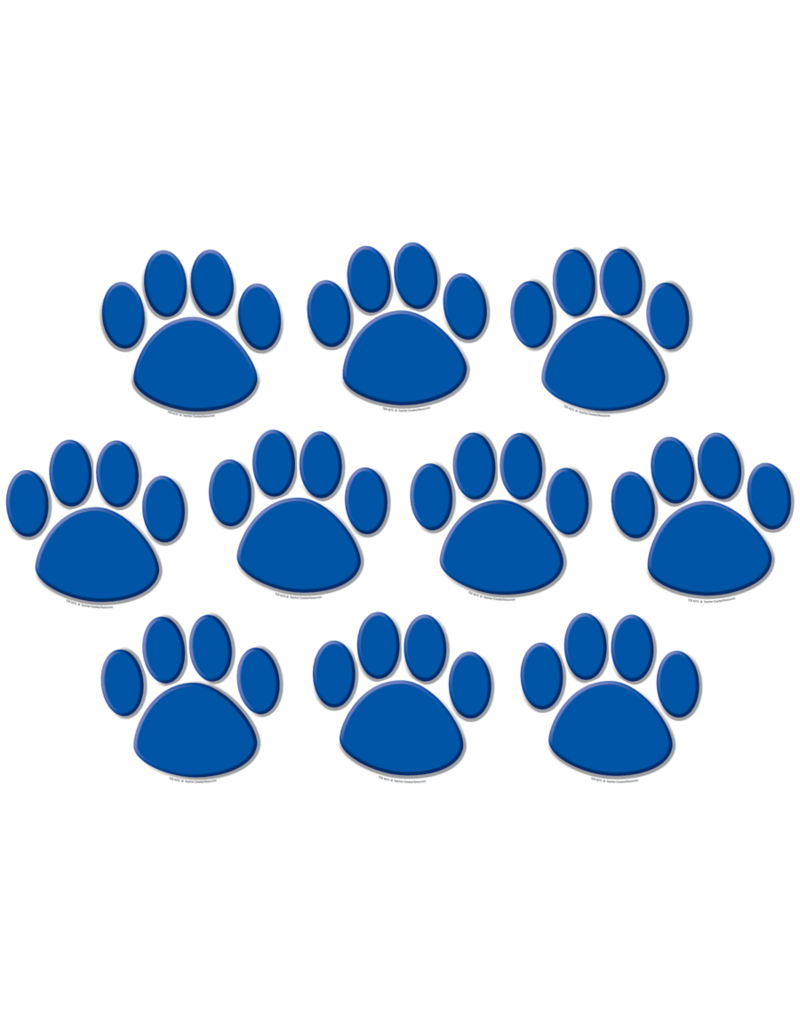 Blue Paw Prints Accents