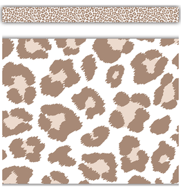 Blush Leopard Print Straight Border