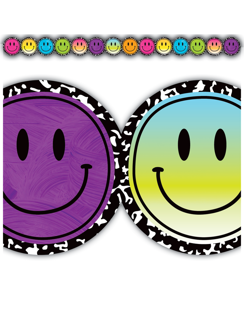 Brights 4Ever Smiley Faces Die-Cut Border Trim