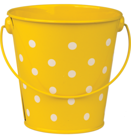 Bucket:  Yellow Polka Dots