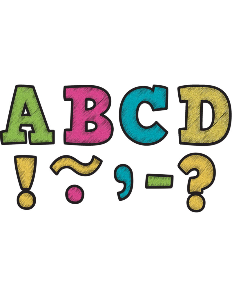 Chalkboard Brights Bold Block 3" Magnetic Letters