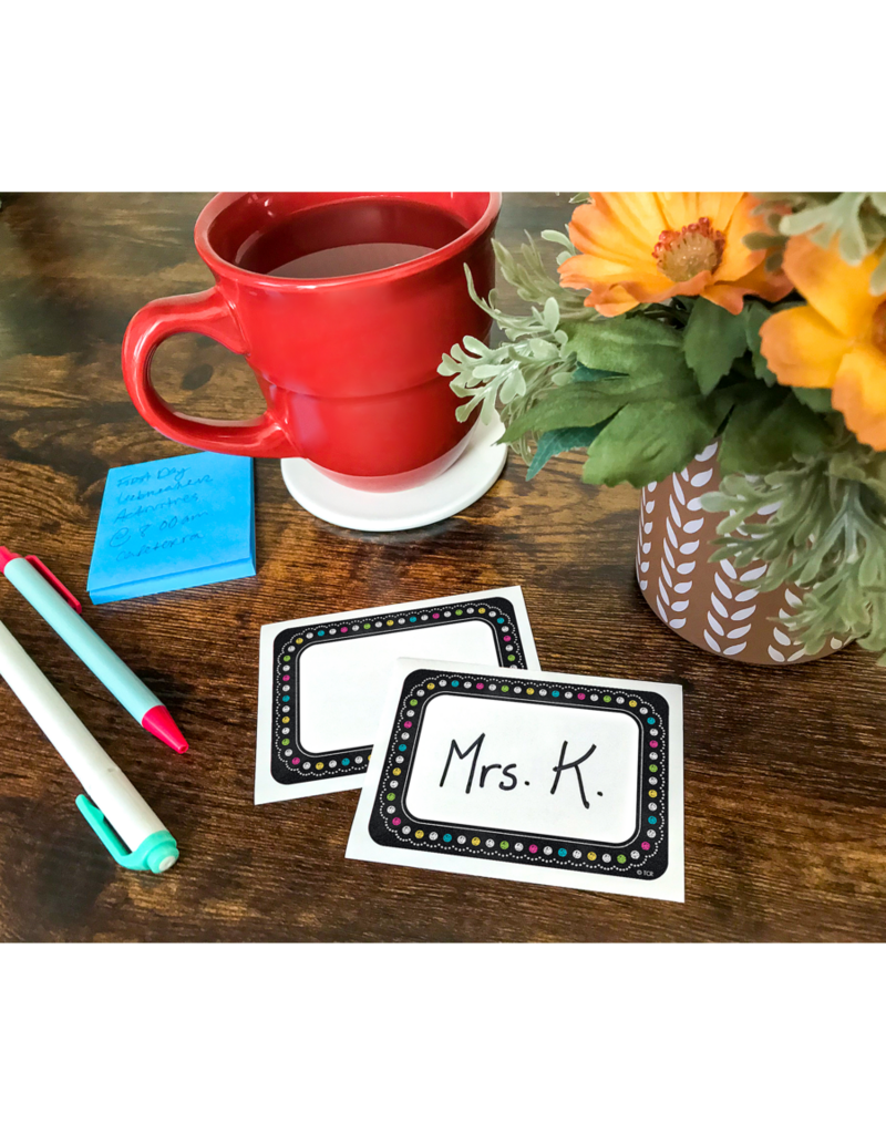 Chalkboard Brights Name Tags/Labels