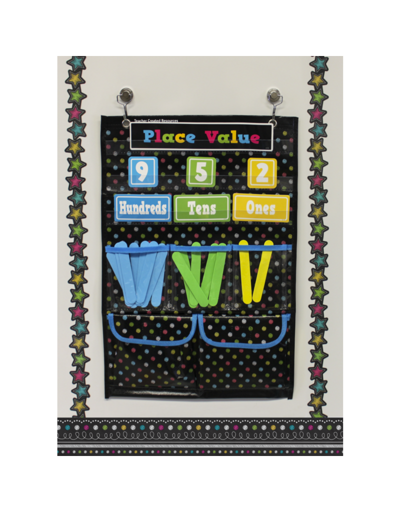 Chalkboard Brights Place Value Pocket Chart