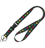 Chalkboard Brights Stars Lanyard