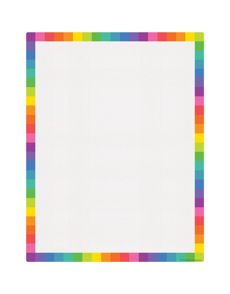 Colorful Blank Write-On/Wipe-Off Chart