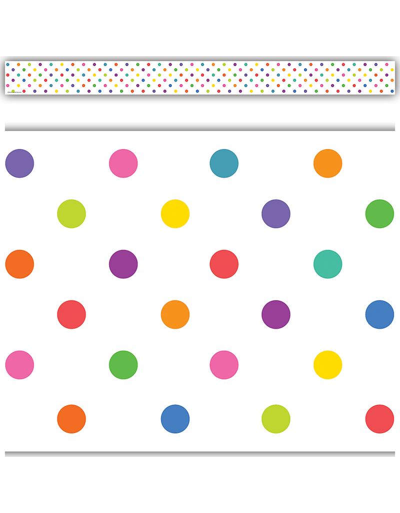 Colorful Dots Straight Border Trim