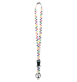 Colorful Paw Prints Lanyard