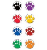 Colorful Paw Prints Mini Stickers