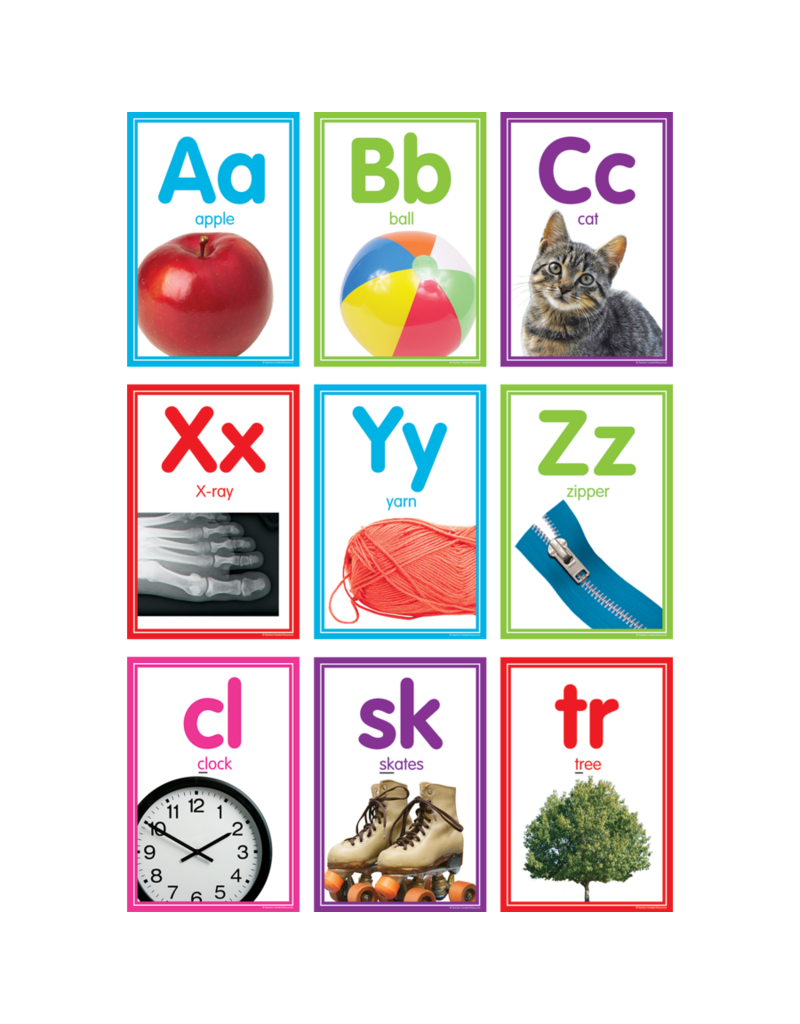 Colorful Photo Alphabet Cards Bulletin Board