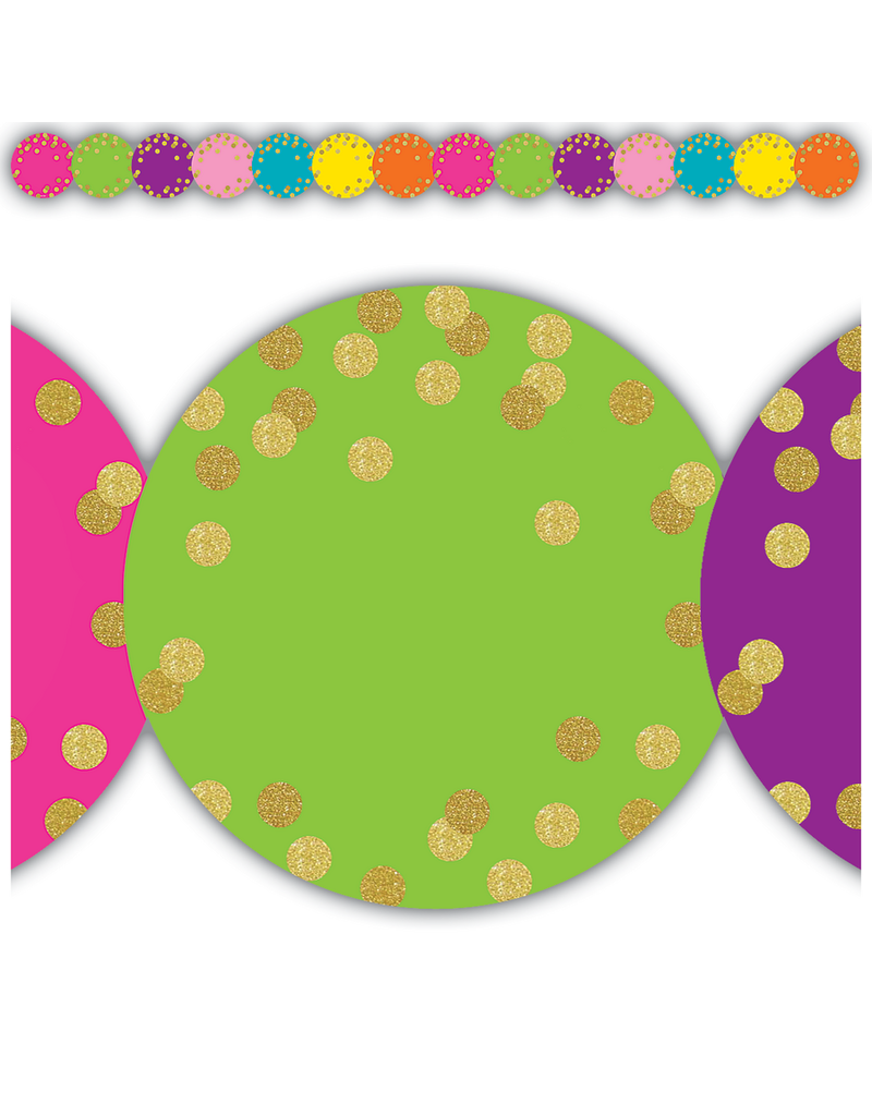 Confetti Circles Die-Cut Border Trim