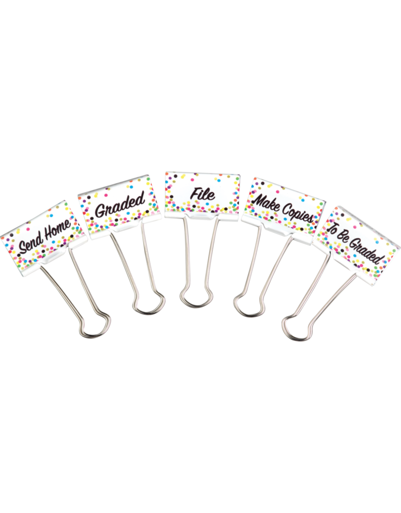 Confetti Classroom Management Large Binder Clips